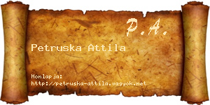 Petruska Attila névjegykártya